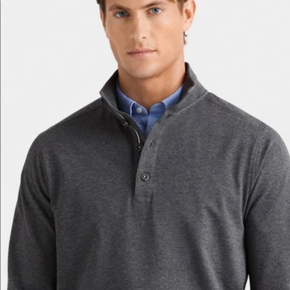 Rhone - Faroe Islands Wool Pullover - M - Charcoal